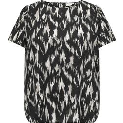 Only Carmakoma Carvika Short Sleeve Top - Noir/Black