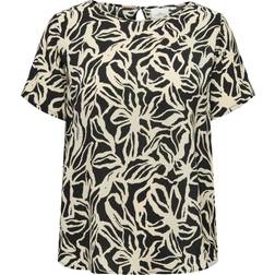 Only Carmakoma Carvika Short Sleeve Top - Black