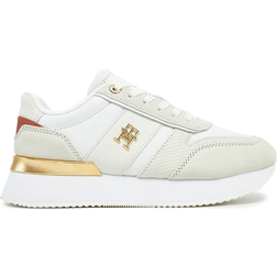Tommy Hilfiger Metallic Leather Textured Panel W - Ecru