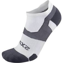2XU Vectr Light Cushion No Show Socks - White/Grey