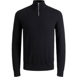 Jack & Jones Emil Plain Quarter Zip - Black
