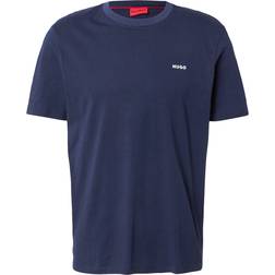 HUGO BOSS Dero222 Logo Print Cotton Jersey T-shirt - Dark Blue