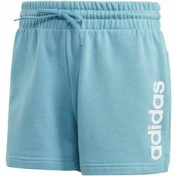 adidas Women's Essentials Linear French Terry Shorts - Preloved Blue/White