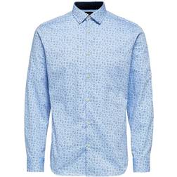 Selected Slim Fit Shirt - Blue/Light Blue