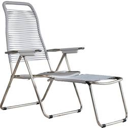 Fiam Chaise Longue Spaghetti Structure Aluminium Toile Gris