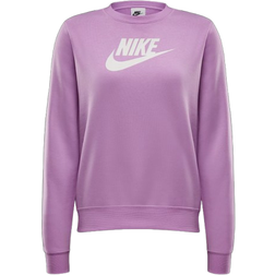 Nike Sportswear Club Fleece Women's Logo Crew Neck Sweatshirt - Beyond Pink/White