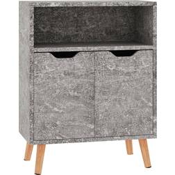 vidaXL Engineered Wood Concrete Grey Skænk 60x72cm