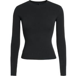 SKIMS Cotton Jersey Long Sleeve T-shirt - Soot
