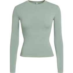 SKIMS Cotton Jersey Long Sleeve T-shirt - Mineral
