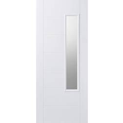 LPD GRP Newbury White Glazed External Door Frosted Glass (838x198.1cm)
