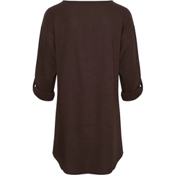 Cream Crventa Linen Tunic - Green