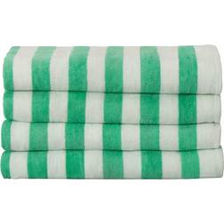 Nordstrand Home Cotton Badehåndklæde Hvid, Grøn (200x100cm)