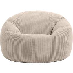 ICON Retro Kingston Classic Fluffy Large Beige Bean Bag