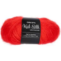 Drops Design Kid Silk Uni Colour Strong Red 210m