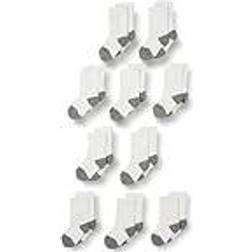 Amazon Cotton Long Socks 10-pack - White/Grey