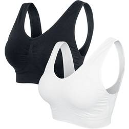 Urban Classics Padded Sports Bra 2-pack - Black/White