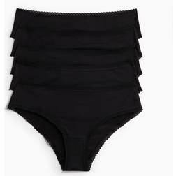 H&M 5er-Pack Baumwollhipster Damen - Schwarz