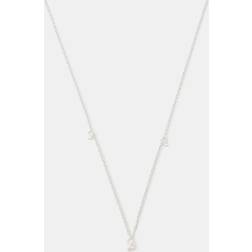 Accessorize Sterling Silver Diamanté Pendant Necklace - Multicolour