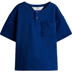 H&M Boys Textured Henley Top - Blue
