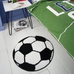 Catherine Lansfield Kids It's A Goal Football Rug White