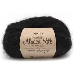 Drops Design Brushed Alpaca Silk Uni Colour Svart 140m