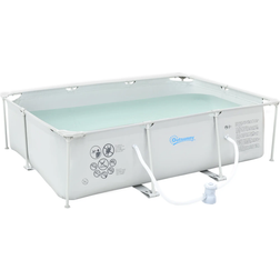 OutSunny Steel Frame Rectangular Pool with Filter Pump 2.92x1.9x0.75m