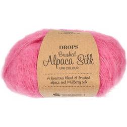Drops Design Brushed Alpaca Silk Uni Colour Kraftig rosa 140m