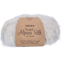 Drops Design Brushed Alpaca Silk Uni Colour Pärlgrå 140m