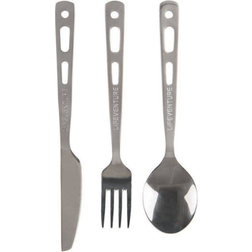 Lifeventure Basic Titanium Camping Cutlery Set 3pcs