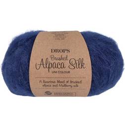 Drops Design Brushed Alpaca Silk Uni Colour Marinblå 140m