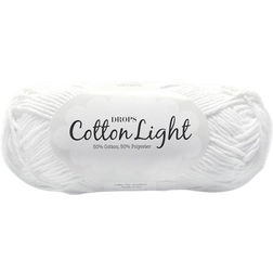 Drops Design Cotton Light Uni Colour White 105m