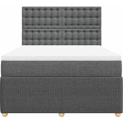 vidaXL 3292094 Dark Gray Continental Bed 140x200cm