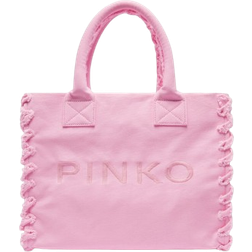 Pinko Recycled Canvas Beach Bag - Pink