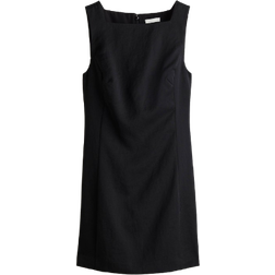 H&M Square Neck Twill Dress - Black