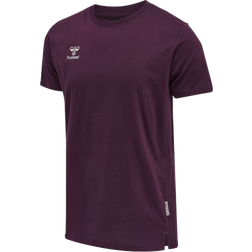 Hummel Move Grid Cotton T-shirt S/S Men - Grape Wine