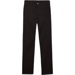 Izod Boy's School Uniform Comfortable Waistband Twill Pants - Black