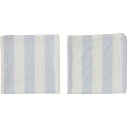 OYOY Striped Cloth Napkin Blue, White (45x45cm)