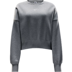 Nike Sportswear Phoenix Fleece Over Oversized Crew Neck Sweatshirt Women's - Dark Grey Heather/Sail