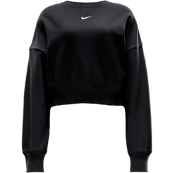 Nike Sportswear Phoenix Fleece Over Oversized Crew Neck Sweatshirt Women's - Black/Sail