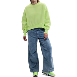 Nike Sportswear Phoenix Fleece Over Oversized Crew Neck Sweatshirt Women's - Light Liquid Lime/Sail