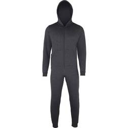 Colortone Comfy Co Plain All in One Onesie - Charcoal