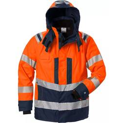 Fristads High Vis Airtech Class 3 4515 GTT Shell Jacket - High Vis Orange/Navy
