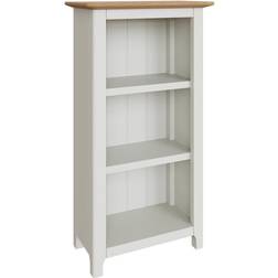 Fwstyle 3 Tier White Linen Book Shelf 82cm