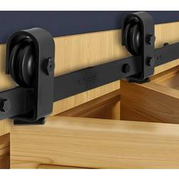VEVOR Bi-Folding Sliding Barn Door Hardware Track Kit 36" for Two 16" Doors