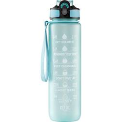 Beauty Rebels Motivational Water Bottle 1 L Turquoise Drikkedunk
