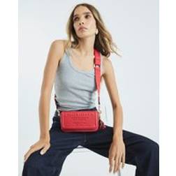 River Island Embossed Flap Cherry Cross Body Bag - Red