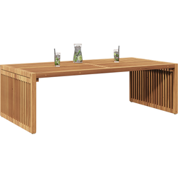 vidaXL Garden 110x55x35.5 cm Solid Wood Teak Outdoor Side Table