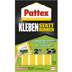 Pattex Klebestreifen »Kleben statt Bohren«, weiß,10 Streifen 40x20mm