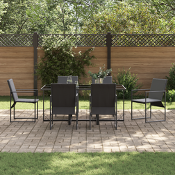 vidaXL 9 Piece Garden With Cushions Patio Dining Set