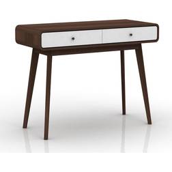 DHP Furniture Cassie Walnut/White Writing Desk 50x120cm